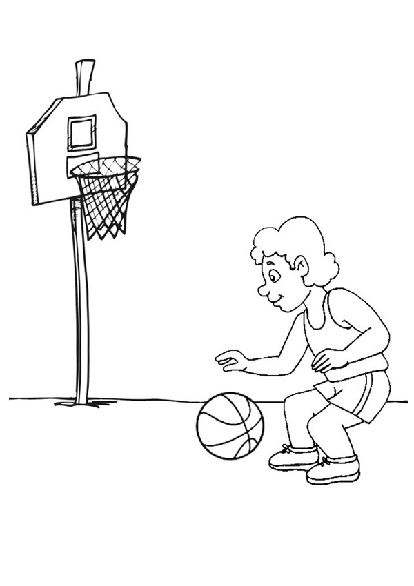 basketball colouring page