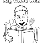 big cook colouring page