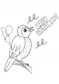 bird colouring page