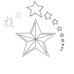 christmas star colouring page