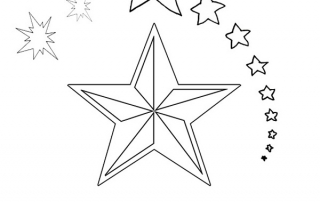 christmas star colouring page
