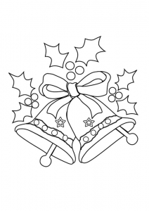 christmas bells colouring page