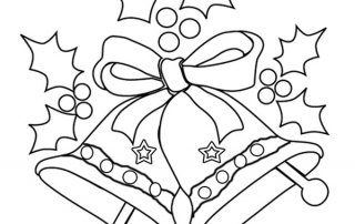christmas bells colouring page