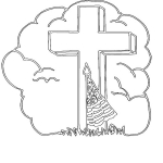 cross colouring page