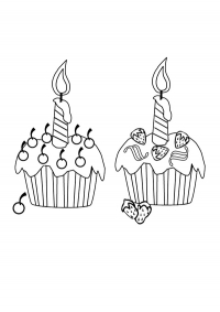 cupcakes colouring page