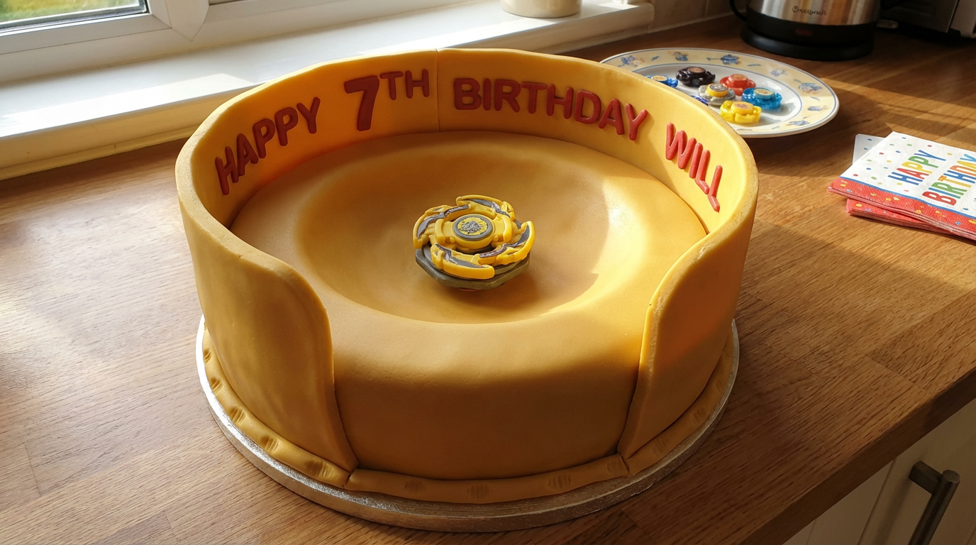 Beyblade birthday cake
