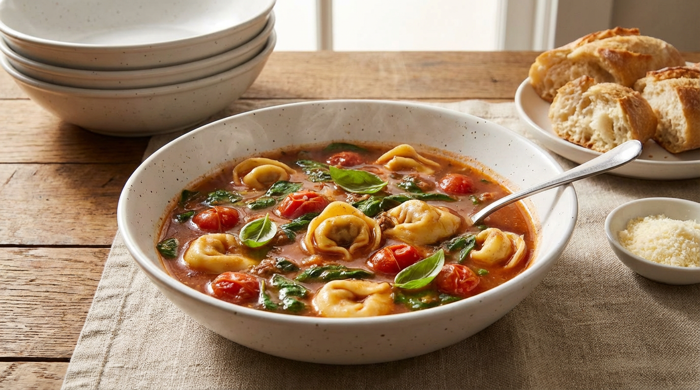 Beef tortellini soup