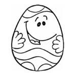 Happy Easter Egg colouring page