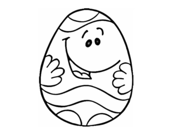 Happy Easter Egg colouring page