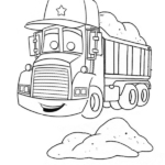 delivery truck colouring page