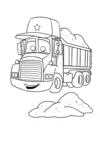 delivery truck colouring page