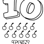 digit 10 colouring page