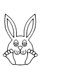 easter bunny colouring page