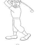 golf colouring page