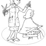 hairdresser colouring page