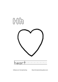 heart colouring page