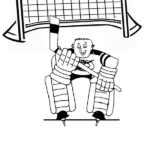 hockey goalie colouring page