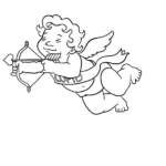 little cupid colouring page