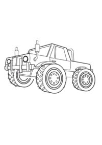monster truck colouring page