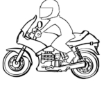 motorbike colouring page