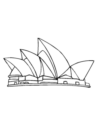 Sydney Opera House colouring page | Activities | Kidspot