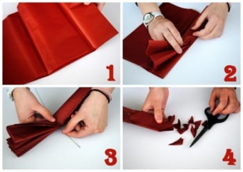 Paper tissue pom poms