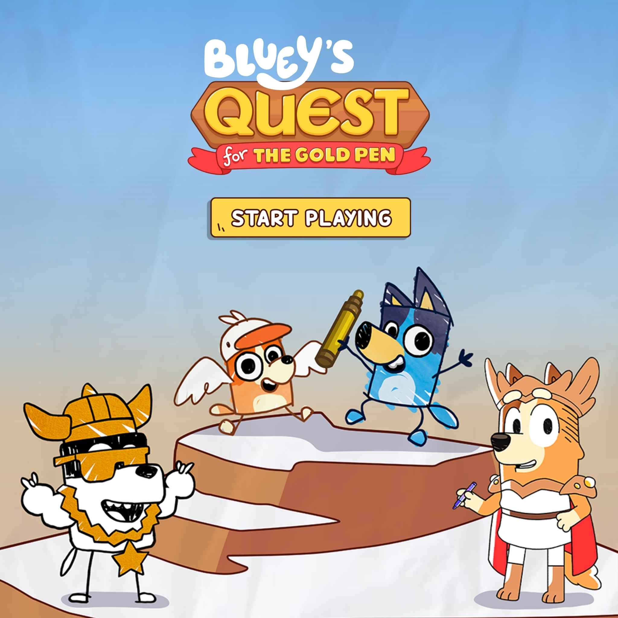 Bluey's Quest for The Gold Pen