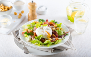 caesar salad chicken bacon wraps