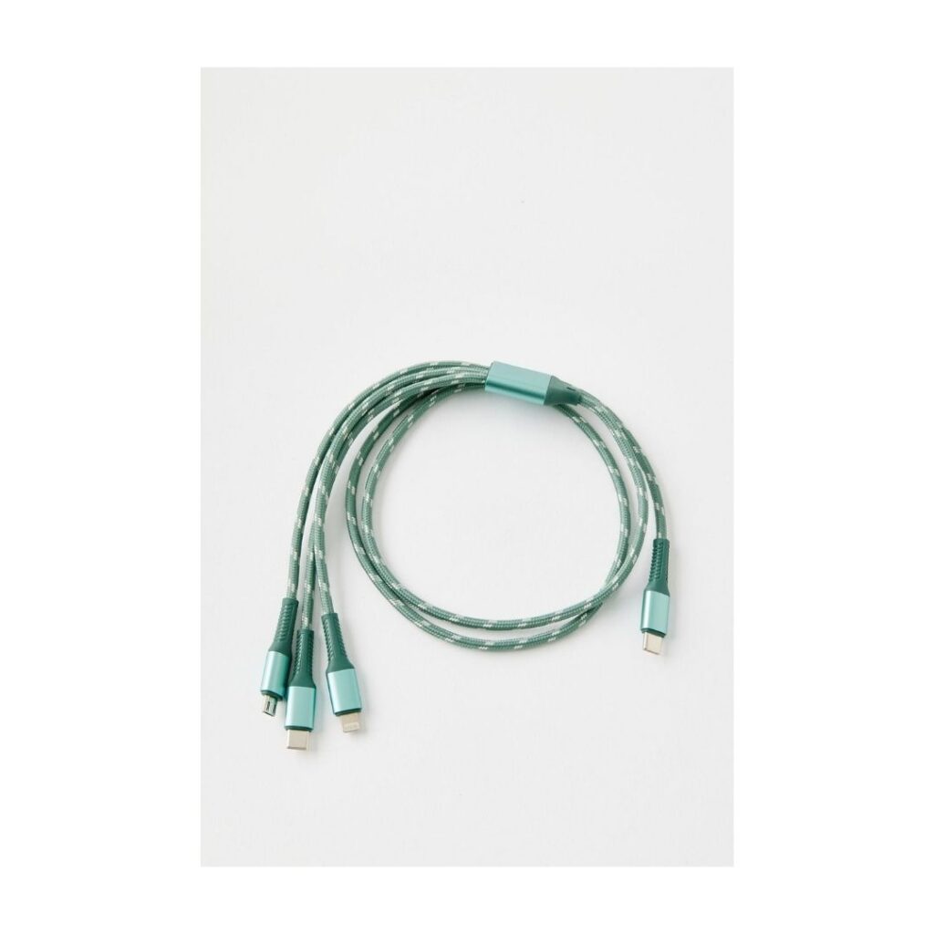 3 in 1 green charging cable.