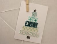 fabric christmas tree card