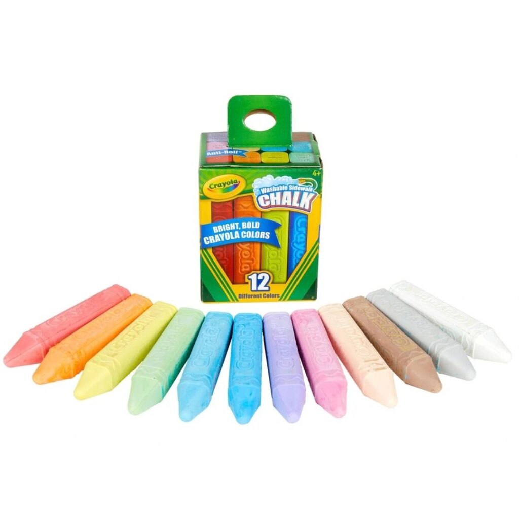 Giant chalk pieces in a variety of colours.