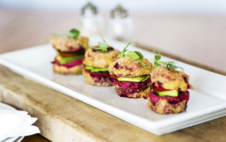 Mini beet burgers