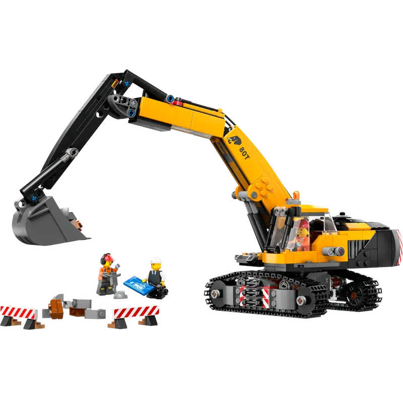 Yellow Construction Excavator