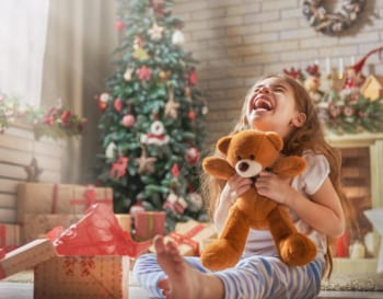 child at christmas