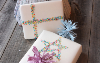 Confetti ribbon gift wrap