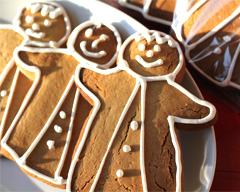 Christmas gingerbread families