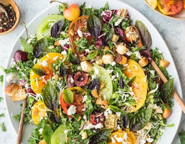 Tomato & Cherry Kale Salad with Lemon Vinaigrette | Recipes | Kidspot