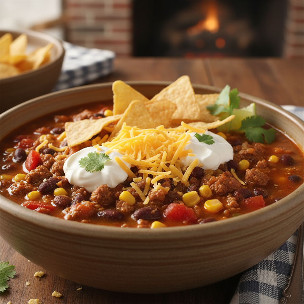 Slow cooker taco soup