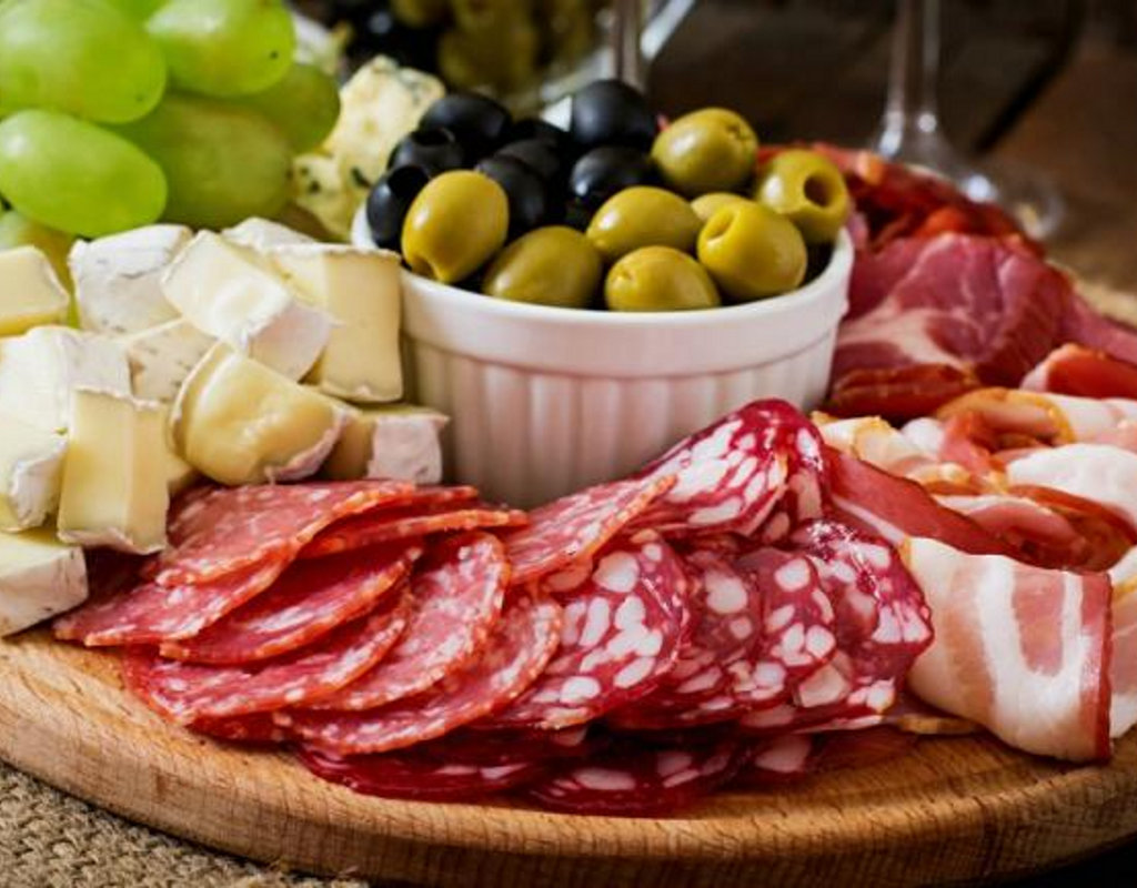 Deli-style antipasto platter