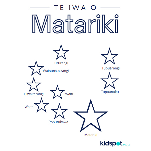 Matariki - colouring page