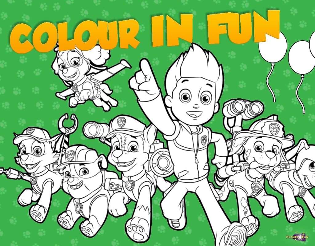paw patrol colouring pages