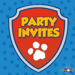 paw patrol invites