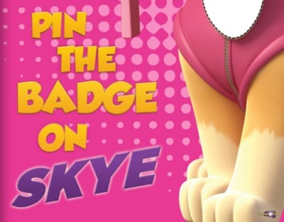 Paw Patrol Pin the Badge on Skye Party Game | Birthdays | Kidspot