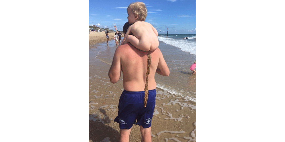 Dad at beach