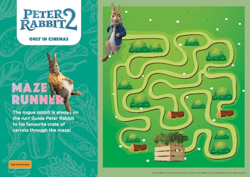 peter rabbit maze