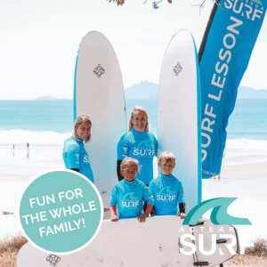 : Family Surf & Stay (Accommodation & Surf Lessons Package) with Aotearoa Surf