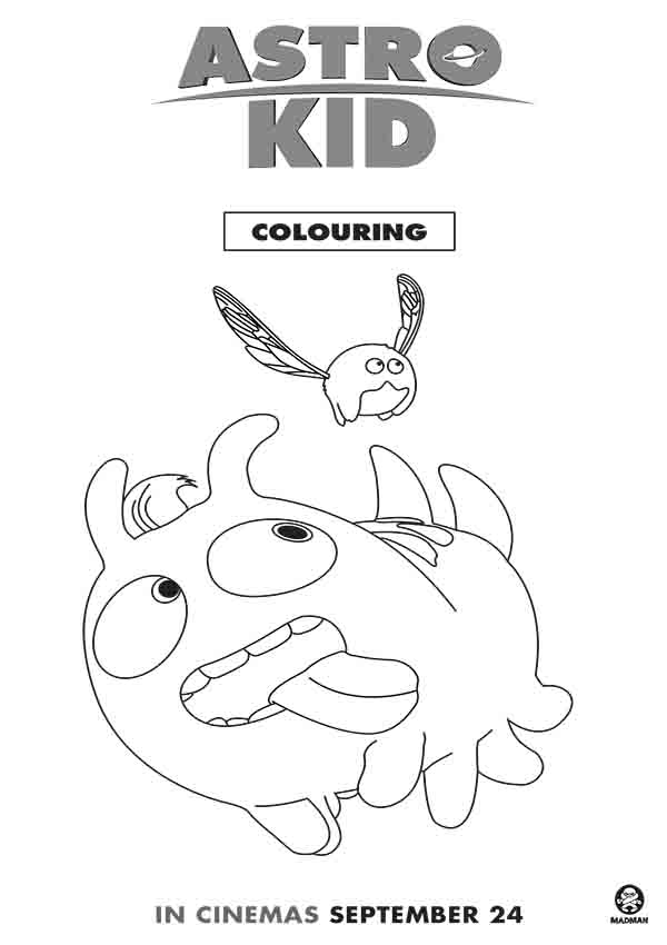 Astro Kid Colouring Page