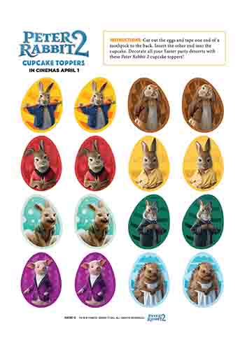 peter rabbit 2 cup cake toppers