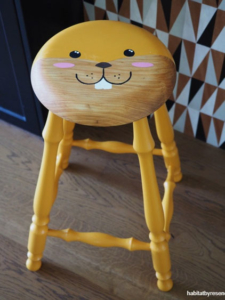 Create a kids’ animal face stool