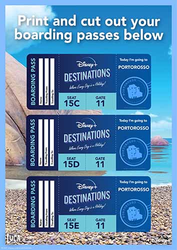 Print and cut out your Portorosso boarding passes